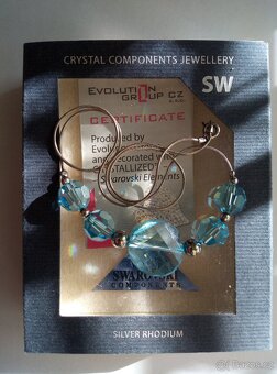 Stříbrné náušnice PRESENCE, Stříbrný náhrdelník SWAROVSKI - 11