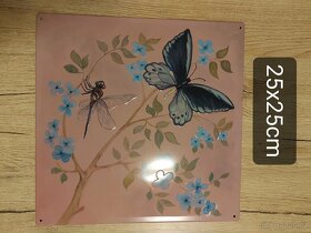 Kabelka,Dekorace tulipán cedule motýl - 11