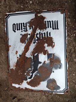 Stará smaltovaná cedule ze Sudet - 11