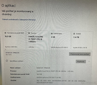 Herní PC MSI i5/16GB/GTX 1050ti - 11