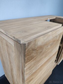 Teaková koupelnová skříňka - 11