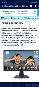 Monitor MSI 24" TOP STAV - 11
