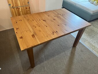 Jídelní set 4x židle + bytelný dřevěný rozkl. Stůl z masivu - 11