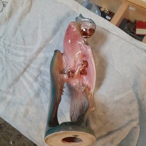 Starožitná keramická glazurovaná soška Jihokera - 11