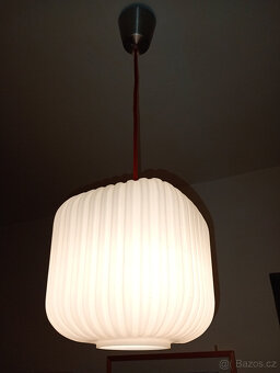 Lustr opálové sklo,brutalismus,70tky,KRYCHLE - 11