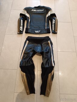 Berik Bionic Gold-Pánská kožená moto kombinéza, dvoudílná - 11
