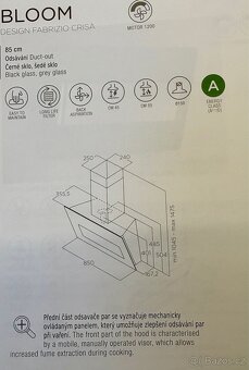 Nový odsavač ELICA BLOOM-S/DEKT/A/85-umělý kámen,5let záruka - 11