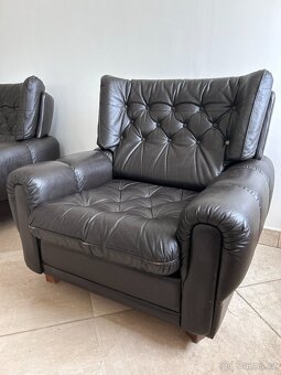 Kožená sedačka a křeslo (prodáme i samostatně) - 11