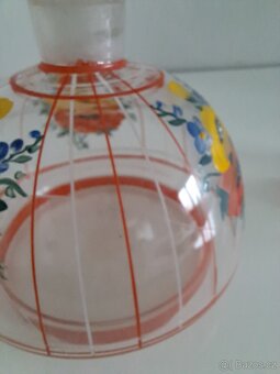 Ručně malovaná retro sada – karafa + 7 panáčků, 60.–70. léta - 11