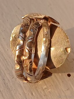 Stříbrný prsten starožitný Egypt - 11