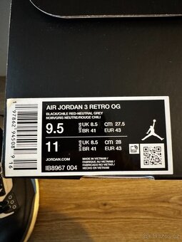 Originální tenisky Air Jordan 3 Retro OG Rare Air / EU 43 - 11