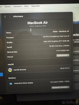 MacBook Air, Retina, 13palcový, 2019, 16 GB - 11