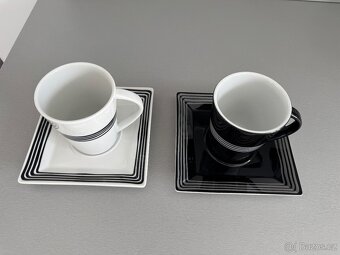 Porcelánová sada- talíře, misky, čaj, káva. 36 ks - 11