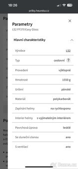 Vyklápěcí přilba LS2 FF370, velikost XS - 11
