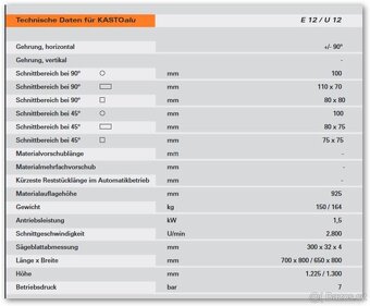 Poloautomatická kotoučová pila KASTO ALU-U12 - 11
