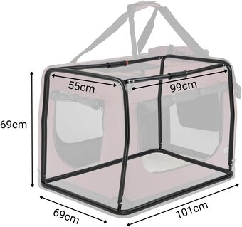 Nová velká přepravní taška Lionto růžová - 11