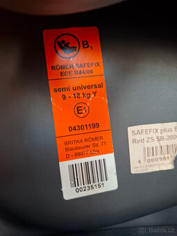 Autosedačka Britax Römer Safefix 9-18kg, s podpůrnou nohou - 11