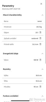 Vestavná mikrovlnná trouba EMT25207OX - 11