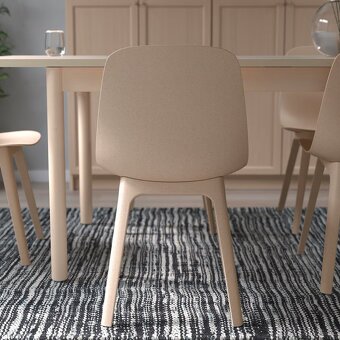 2x IKEA ODGER Židle, bílá/béžová - 11