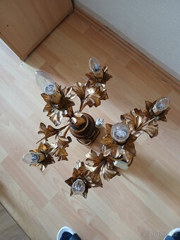 Starožitné mosazné svícny výška 65 cm. - 11