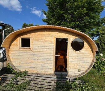 Oválná sauna s odpočívárnou 4 x 3 m - 11
