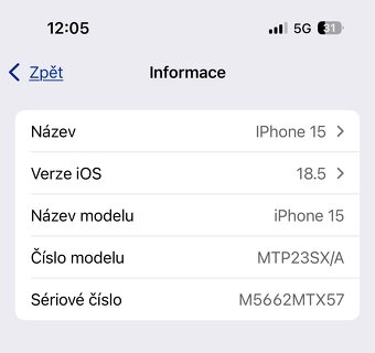 Prodám žlutý Apple IPhone 15 128GB - 11