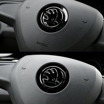 ŠKODA LOGO do volantu 43mm CHROM / 46mm FAREBNE. - 11