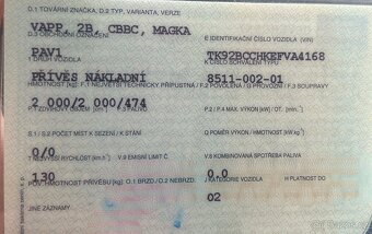 Vapp Páv 2000 2014 rok výroby autopřepravník vozík přívěs - 11