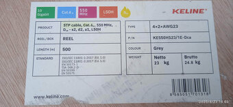 Kabel Cat.6A STP LSOH 550MHz, 10Giga, 3x500m/3x cívka - 11