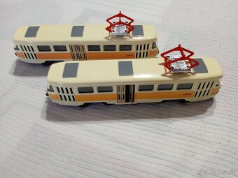 Vláčky - tramvaj Tatra T3 H0 1:87 - žlutá , světlo, zvuk - 11