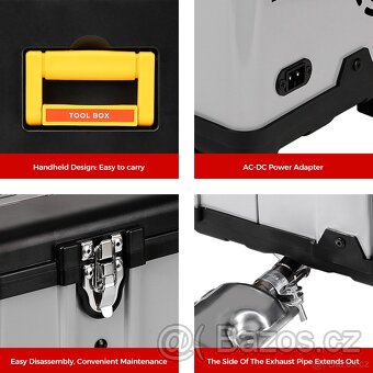 Přenosné topení 6-8kW, 12+24+230V, auto start/stop, BT - 11