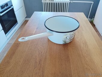 SMALTOVANÝ VINTAGE HRNEC JAPY FRERES FRANCIE - 11