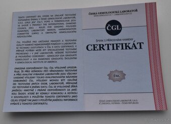 Starožitný zlatý prsten s briliantem 0.53 ct, certifikát ČGL - 11