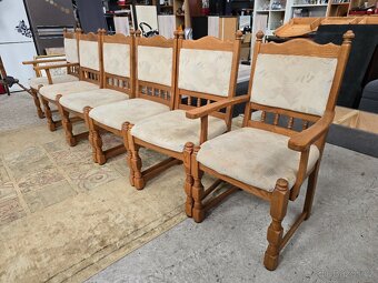 6x židle rustikál komplet 47x50 výšká 48 cm - 11