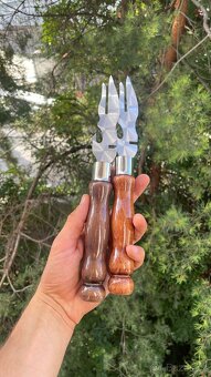 Sada špízů v pouzdře s vidličkou a dvojitými špízy - 11