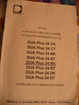 Nabízím starší plně funkční kotel DUA Plus 24 RK - 11