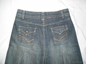 C&A Riflová džínová sukně s elastanem vel.40-42 - 11