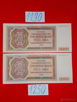 Protektorát Čechy a Morava druhá část ceny u každé bankovky - 11