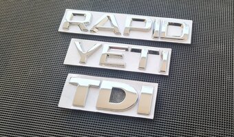 ŠKODA nápisy ČIERNE / CHROMOVE - 11