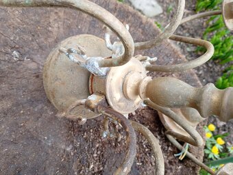 Starý Mosazný Lustr - 11