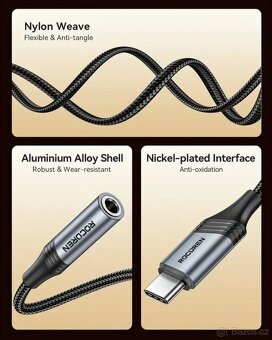 Redukce pro drátová sluchátka USB-C na 3,5mm Jack - 11