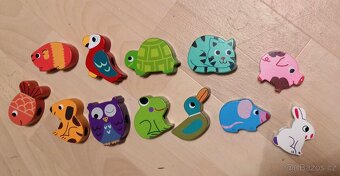 Sada dřevěných hraček a her Vilac vaření zvířátka hodiny - 11