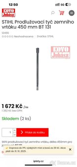 Stihl půdní vrták+ 90 150 200mm vrtáky+vrtací hlava 2x prodl - 11