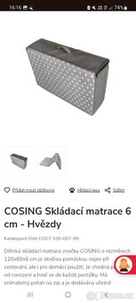 Dětská postýlka+matrace, cestovní postýlka+m, plyš. housenka - 11