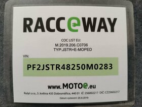 Elektroskútr Racceway E-Moped, baterie 20Ah, černý - 11