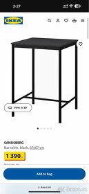 Stůl a 2 barové židle Ikea Sandberg - 11