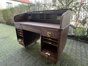 Americký starožitný psací stůl - 11