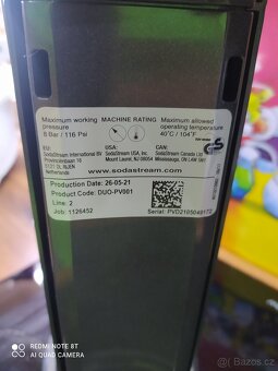 SODASTREAM DUO ČERNÝ BEZ BOMBIČKY A BEZ SKLENĚNÉ LAHVE - 11