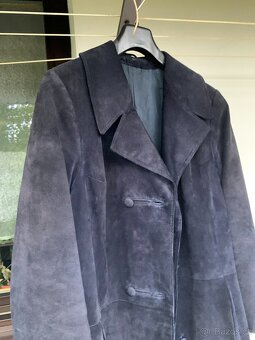 tm. modrý semišový kabát - vel. M - 11