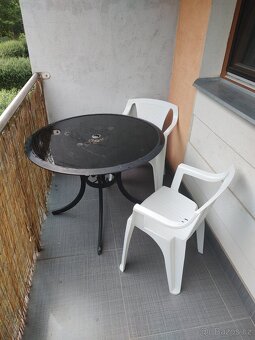 ZAHRADNÍ POSEZENÍ KOMPET STOLEK+ 2x ŽIDLE BALKÓNOVÉ TERASOVÉ - 11